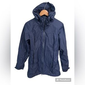 Mountain Hardwear Women’s Raincoat/Windbreaker Size M Navy Blue Full Zip